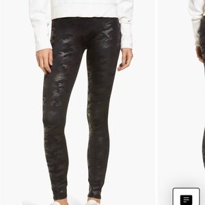 Spanx Faux Leather Camo Leggings -Small